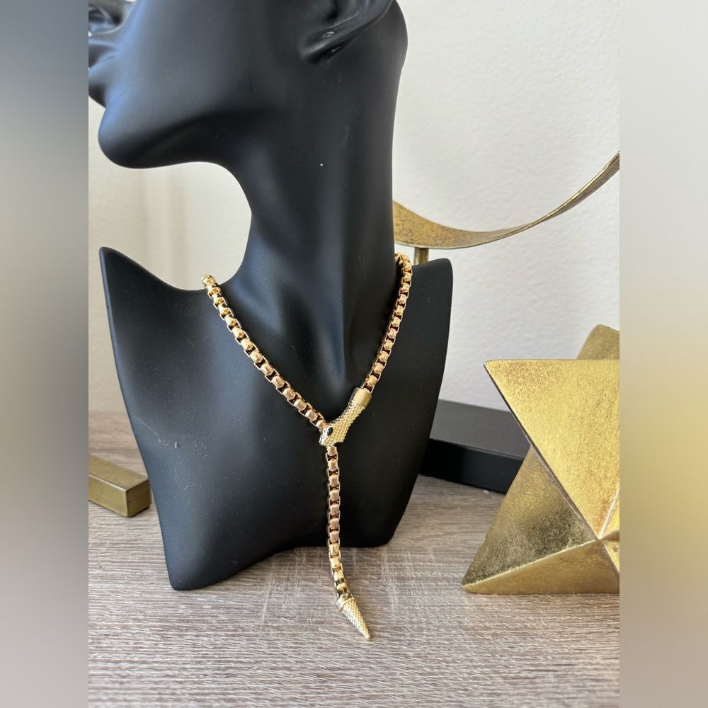 Free People Gold Snake Necklace - Picture 6 of 6